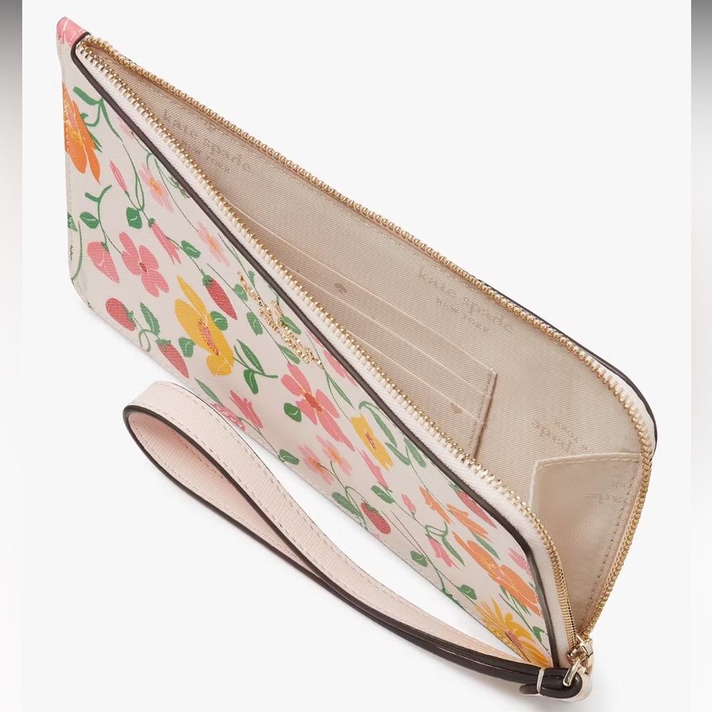 2 pcs $278 Kate Spade Lucy Garden Medium L-zip Wristlet - Picture 9 of 9
